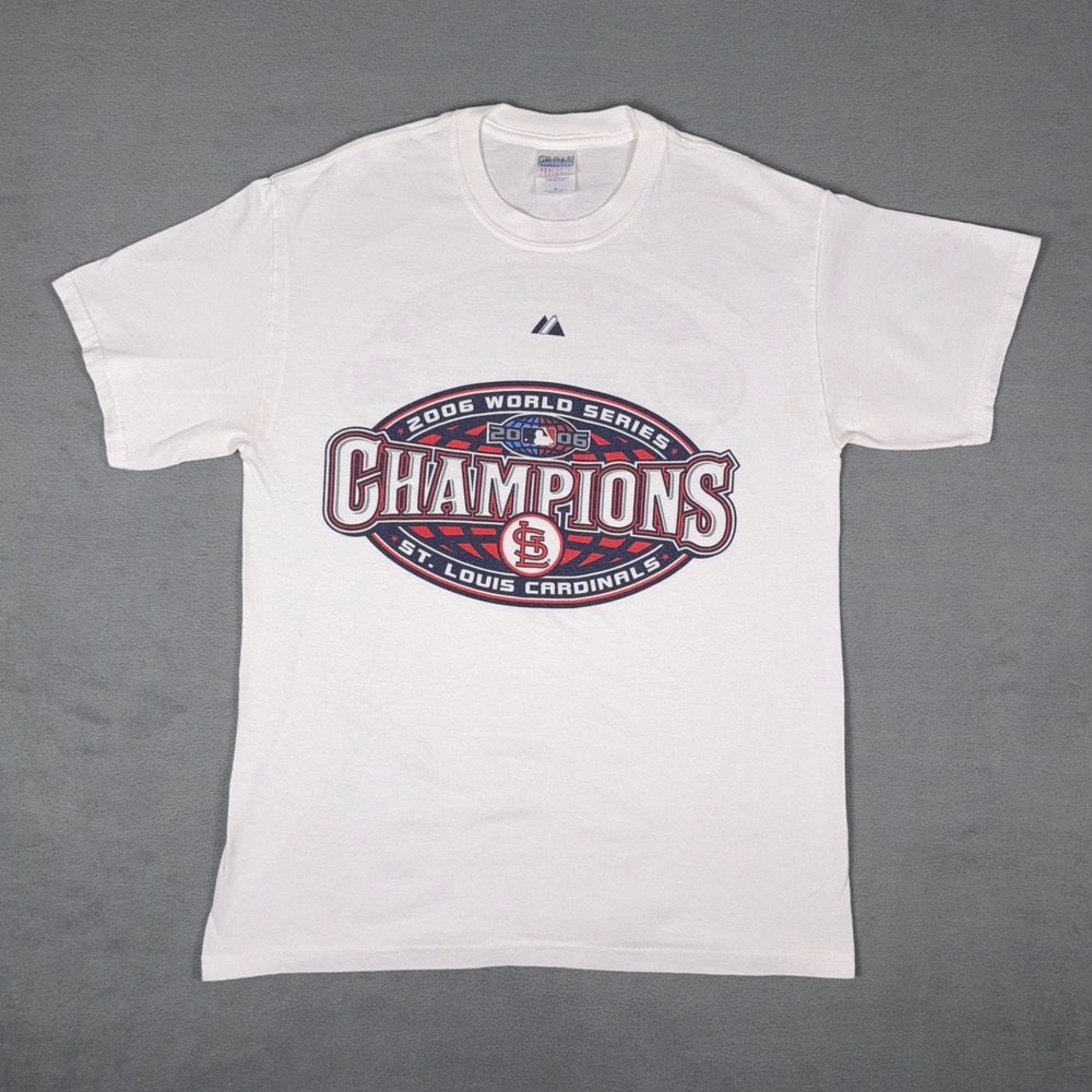 Vintage 2006 St. Louis Cardinals World Series Champions Roster T-Shirt White M